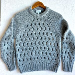 & Other Stories Open Stitch heather grey sweater